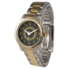 Luxe twee-tone goud en zwart  horloge