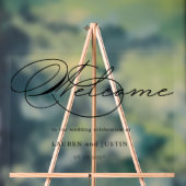 Luxe Typografie Bruiloft Acryl Bord (Neutraal)