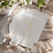 Luxe Typografie Bruiloft Folie Uitnodiging