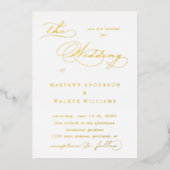 Luxe Typografie Bruiloft Folie Uitnodiging (Voorkant)