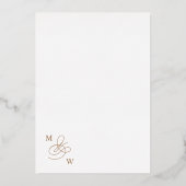 Luxe Typografie Bruiloft Folie Uitnodiging (Achterkant)