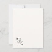 Luxe Typografie Bruiloft Menu Kaart (Achterkant)