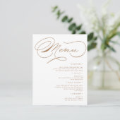 Luxe Typografie Bruiloft Menu Kaart (Staand voorkant)