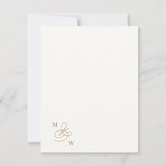 Luxe Typografie Bruiloft Menu Kaart (Achterkant)