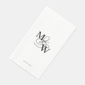 Luxe Typografie Bruiloft Monogram Servet (Hoek)