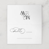 Luxe Typografie Bruiloft Plaats Kaart Plaatskaartje (Buitenkant ongevouwen)