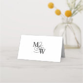 Luxe Typografie Bruiloft Plaats Kaart Plaatskaartje (Achterkant)