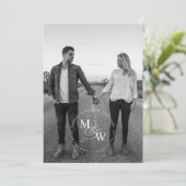 Luxe Typografie Bruiloft Save the Date Aankondiging (Staand voorkant)