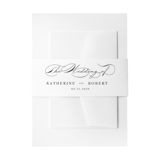 Luxe Typografie Bruiloft Uitnodigingen Wikkel (Voorkant Voorbeeld)