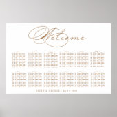 Luxe Typografie Bruiloft Zitkaarten Poster (Voorkant)