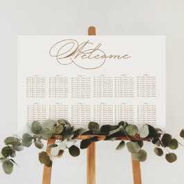 Luxe Typografie Bruiloft Zitkaarten Poster