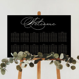 Luxe Typografie Bruiloft Zitkaarten Poster