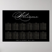 Luxe Typografie Bruiloft Zitkaarten Poster (Voorkant)