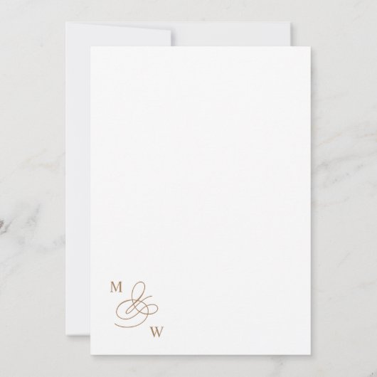 Luxe Typografie Budget Bruiloft Uitnodiging (Achterkant)