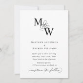 Luxe Typografie Budget Bruiloft Uitnodiging (Voorkant)