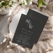 Luxe Typografie Budget Bruiloft Uitnodiging