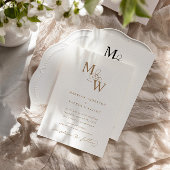 Luxe Typografie Budget Bruiloft Uitnodiging