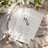 Luxe Typografie Budget Bruiloft Uitnodiging