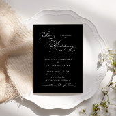 Luxe Typografie Budget Bruiloft Uitnodiging