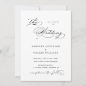 Luxe Typografie Budget Bruiloft Uitnodiging (Voorkant)