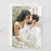 Luxe Typografie Budget Faux Velum Bruiloft Kaart (Achterkant)