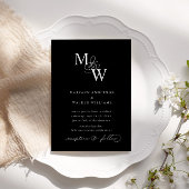 Luxe typografie budget huwelijksuitnodiging kaart