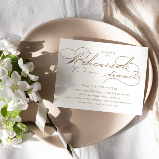 Luxe Typografie Budget repetitie diner Kaart