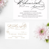 Luxe Typografie Budget RSVP Response Kaart