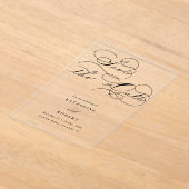 Luxe typografie budget save the date acryl uitnodigingen (Laagn)