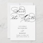 Luxe Typografie Budget Save the Date Kaart (Voorkant)