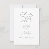 Luxe Typografie Dank u Kaart Foto bruiloft (Achterkant)