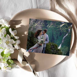 Luxe typografie Save the Date Folie Invitation Folie Uitnodiging