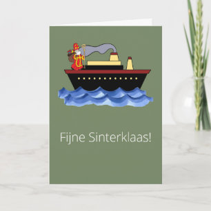 Luxe Typografie Sinterklaas Wenskaart 5 December Kaart