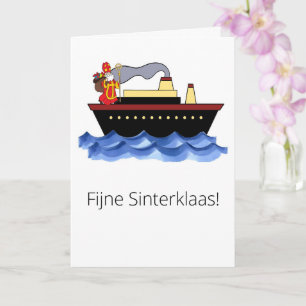 Luxe Typografie Sinterklaas Wenskaart 5 December Kaart