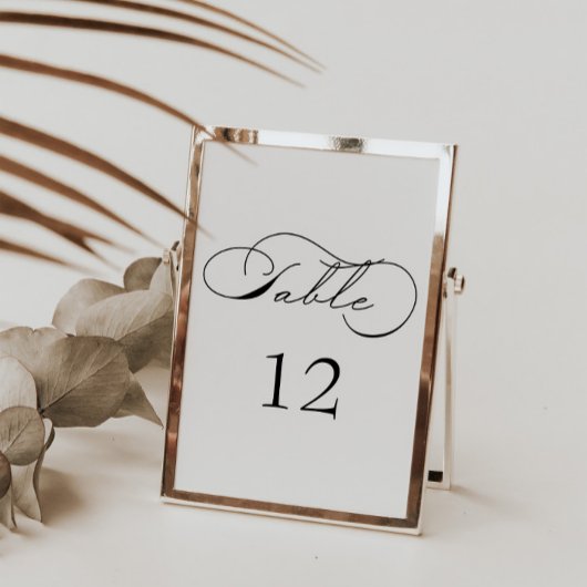 Luxe Typografie Tafelnummer