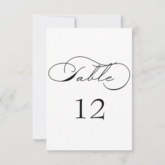 Luxe Typografie Tafelnummer (Achterkant)