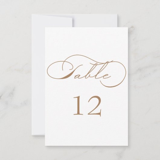 Luxe Typografie Tafelnummer (Achterkant)