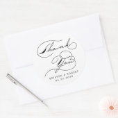 Luxe typografie trouwmonogram ronde sticker (Envelop)
