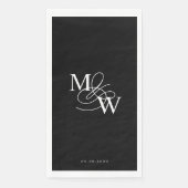 Luxe typografie trouwmonogram servet (Voorkant)