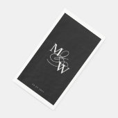 Luxe typografie trouwmonogram servet (Hoek)