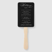 Luxe Typografie Trouwprogramma Handwaaier (Achterkant)
