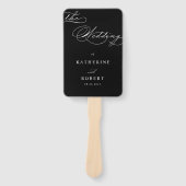 Luxe Typografie Trouwprogramma Handwaaier (Voorkant)