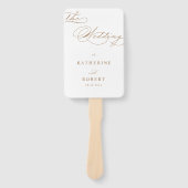 Luxe Typografie Trouwprogramma Handwaaier (Voorkant)