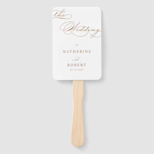 Luxe Typografie Trouwprogramma Handwaaier (Voorkant)