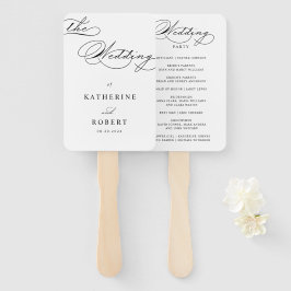 Luxe Typografie Trouwprogramma Handwaaier