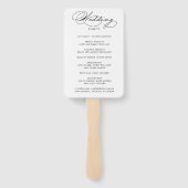 Luxe Typografie Trouwprogramma Handwaaier (Achterkant)