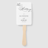 Luxe Typografie Trouwprogramma Handwaaier (Voorkant)