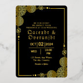 Luxe uitnodiging goud folie sjabloon (Voorkant)
