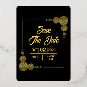 Luxe uitnodiging goud folie sjabloon (Achterkant)