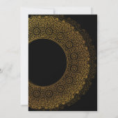 Luxe uitnodiging met Islamitisch Goud Ornament (Achterkant)